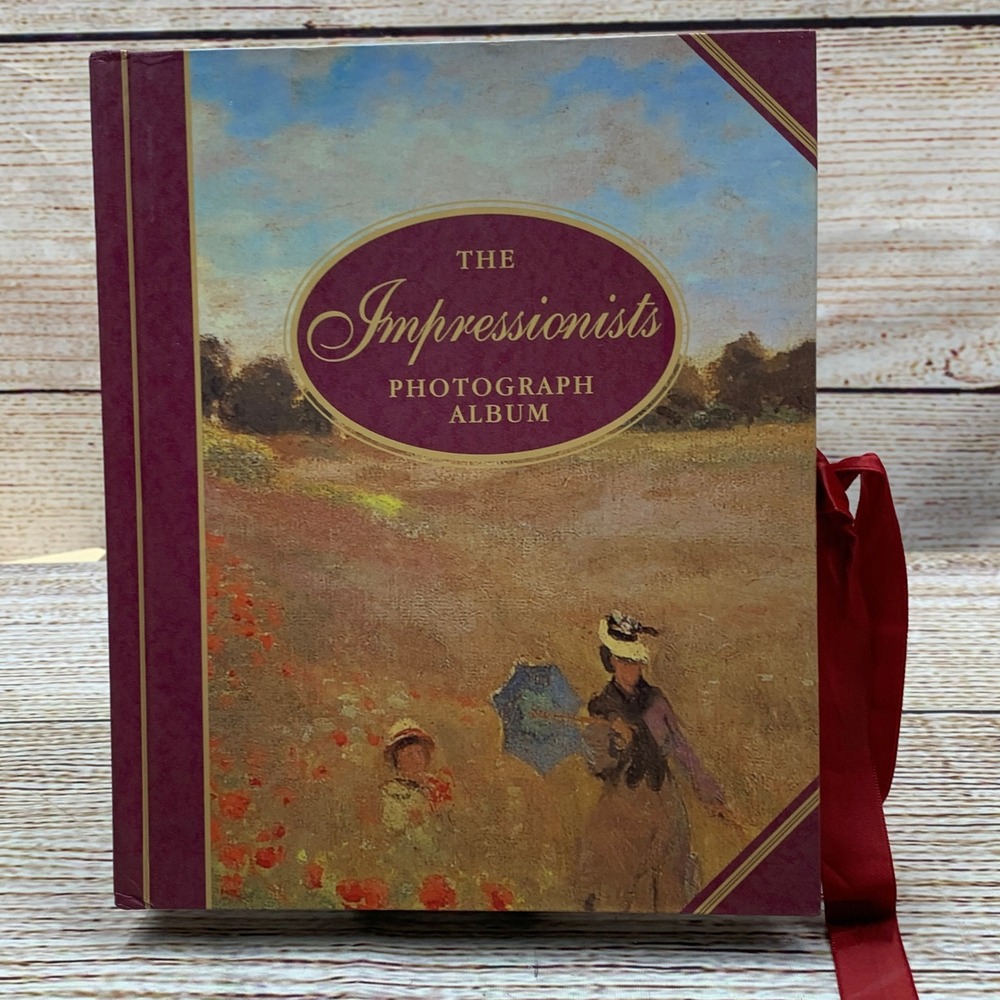 The Impressionists Photograph‎ Album Red Ribbon Bound Art Book